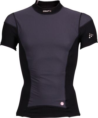 Craft ZERO EXTREME WINDSTOPPER HERREN LAUFSHIRT KURZ, Running Untershirt Kurzarm SCHWARZ