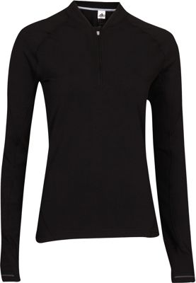adidas SEQUENTIALS 1/2 ZIP DAMEN LAUFSHIRT LANG, Running Shirt langarm SCHWARZ
