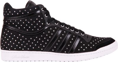 adidas ORIGINALS TOP TEN HI SLEEK DAMEN FREIZEITSCHUHE, Trend Leinen hoch SCHWARZ