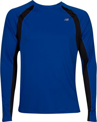 new balance ICEFIL BLACK PRISM HERREN LAUFSHIRT LANG, Running Shirt langarm BLAU