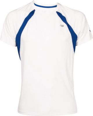 new balance ICEFIL BLACK PRISM SSLV HERREN LAUFSHIRT KURZ, Running Shirt kurzarm WEISS