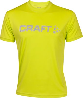 Craft ACTIVE RUN LOGO HERREN LAUFSHIRT KURZ, Running Shirt kurzarm GR&Uuml;N