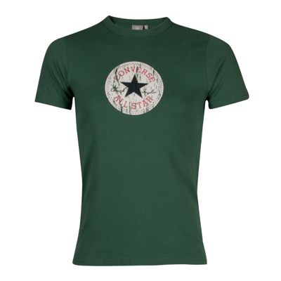 Converse VINTAGE PATCH TEE HERREN FREIZEITSHIRT , Sportswear Shirt kurzarm GR&Uuml;N