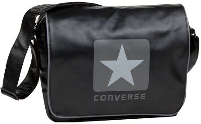 Converse BLOCKLOGO PU SHOULDER FLAPBAG LEPTOPTASCHE, Taschen/G&uuml;rtel Sporttaschen SCHWARZ