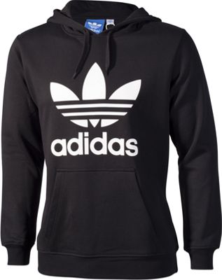 adidas ORIGINALS ADI TREFOIL HERREN FREIZEITHOODIE, Sportswear Pullover SCHWARZ