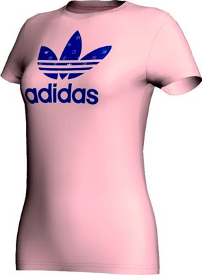 adidas ORIGINALS TREFOIL DAMEN FREIZEITSHIRT, Sportswear Shirt kurzarm BEIGE