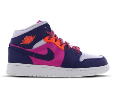 Jordan 1 Mid - Grade School Shoes - 555112-602