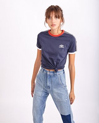 Umbro Contrast Rib - Women T-Shirts (UZ2WW1826 NVY)