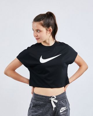 Nike SWOOSH TOP CROP - Damen kurz (AR3064-010)